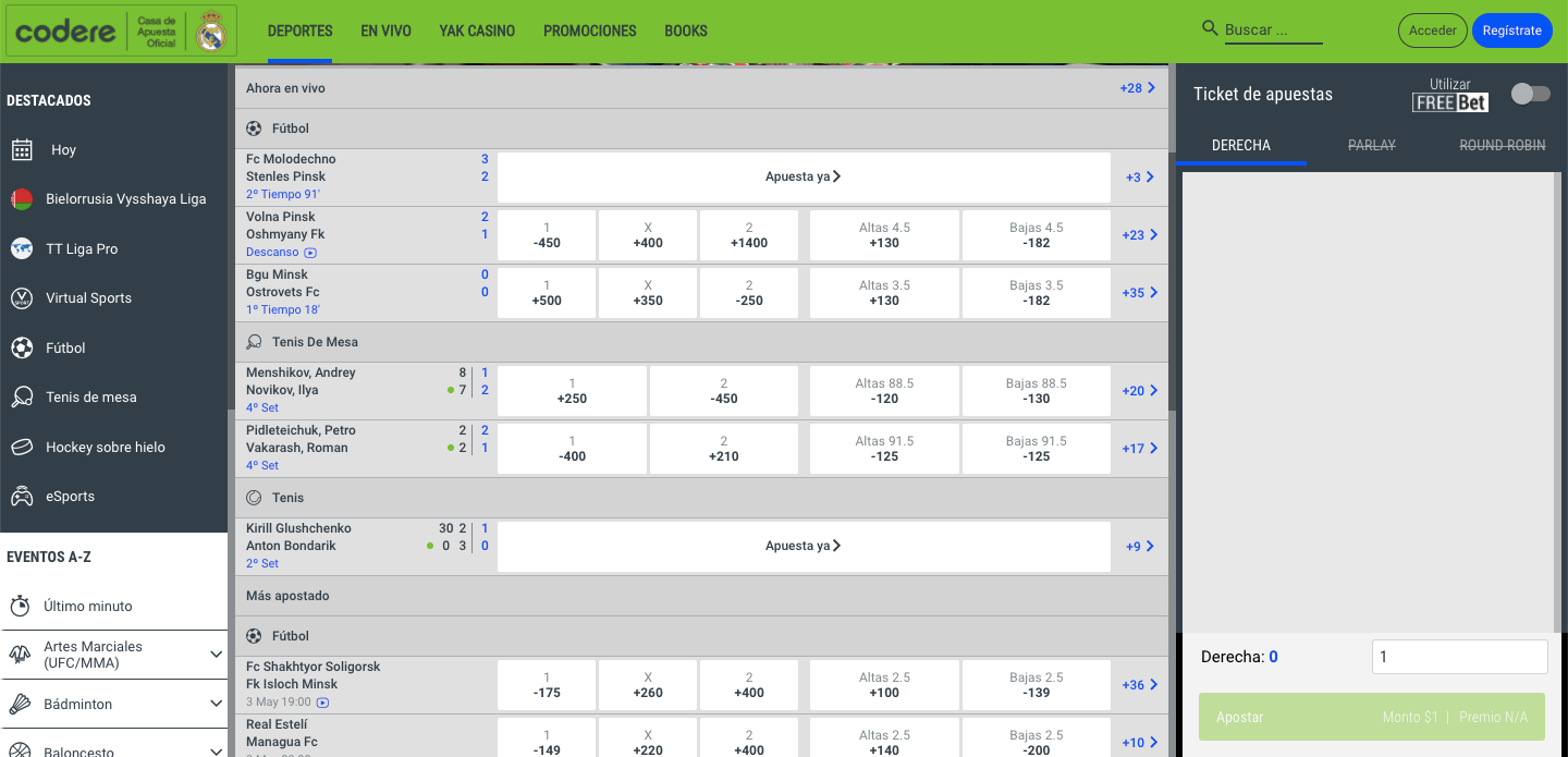 Codere mx apuestas